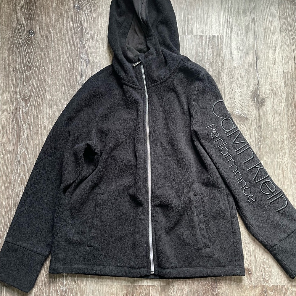 Calvin Klein Black Zip-Up Hoodie